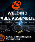 Beefy 300 Amp Welding Ground Clamp Lead Assembly With Terminal Lug Connector, 1 AWG Copper Cable, welding cable advertisement