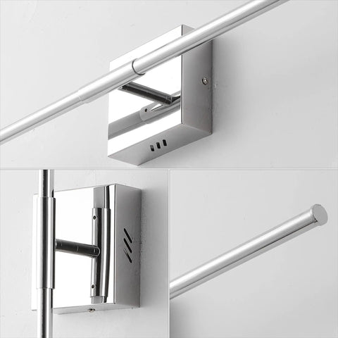 Chrome Modern Dimmable Integrated LED Wall Sconce 28 Inch No-Fuss Vanity Light For Bathroom Mirror Bedroom Hallway
