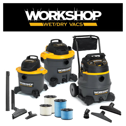 Workshop wet dry vacuums and accessories including Crevice Tool For Wet Dry Vacuums, Slim One And One Quarter Inch Attachment.