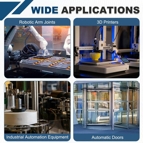 Wide applications of Beefy DC 12V Geared Electric Motor At 3 Watts With 25 Millimeter Diameter in robotic arms and 3D printers.
