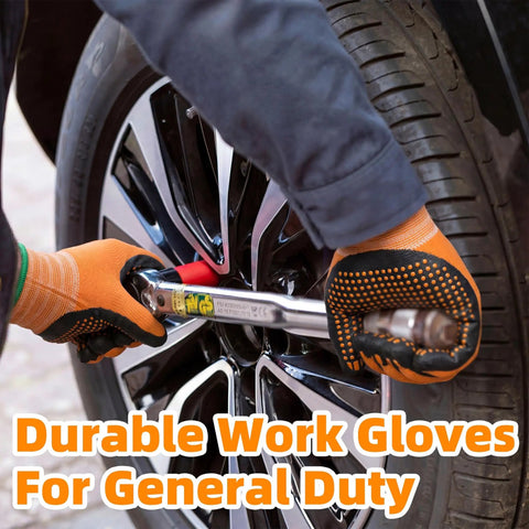 Nitrile Coated Safety Work Gloves With MicroFoam Palm And MicroDot Grip For Tough Jobs 3 6 12 Pairs ANSI Level 6 Abrasion Resistant Gardening Gloves Touchscreen Compatible General A1 Cut Resistant Size L