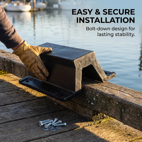 Installing Arch Rubber Dock Bumper For Dockside Protection And Boat Guard Heavy Duty Marine Grade Rubber Dock Shield In Classic Black