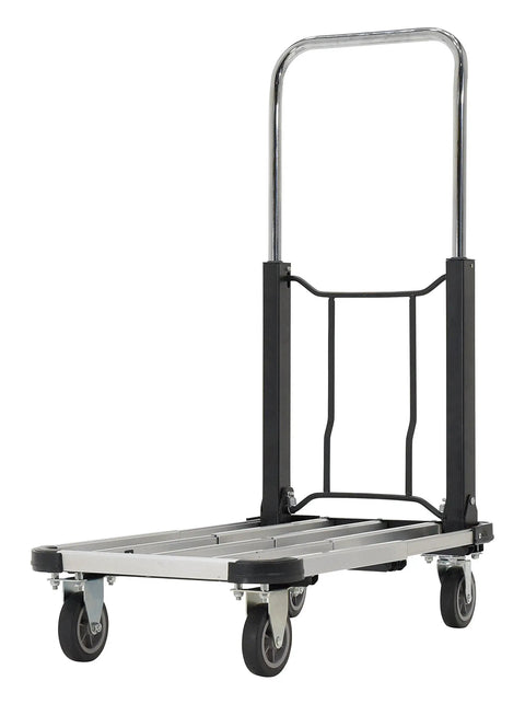Aluminum Platform Cart With 300 Lb Capacity 28 Inch Long Deck And 16 Inch Wide 9 Inch Overall Height Lightweight Material Handling Cart