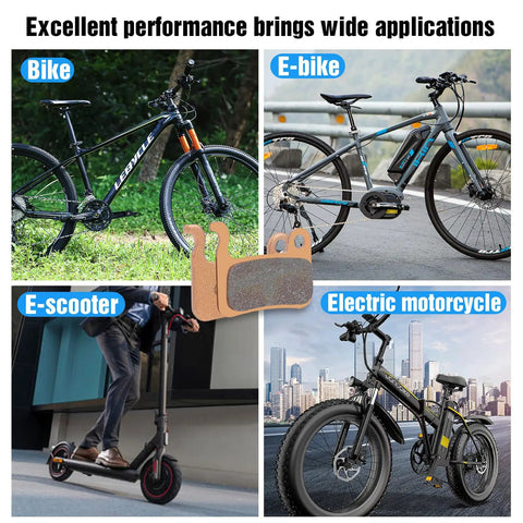 Image of Two Pairs Sintered Metal Disc Brake Pads For Ebike MTB And Scooter With Tools Kit Included For Easy Installation
