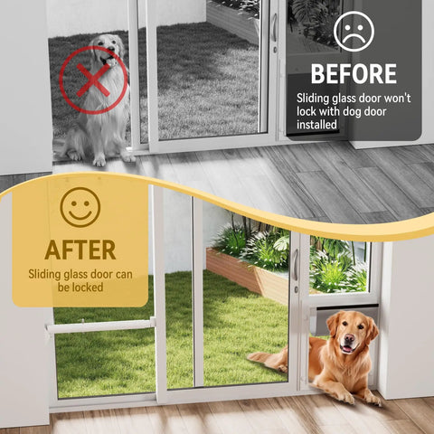 Adjustable Sliding Glass Pet Door Security Bar For Dog And Cat Doors Extends 11 To 18 Inches Easy Locking Bar Keeps Panels Locked