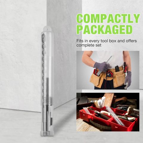 Five Eighth Inch Eleven Thread Core Drill Bit Adapters Pro Grade With 11.81 Inch Centering Pilot Bit And SDS Plus Hex Shank Connector in packaging