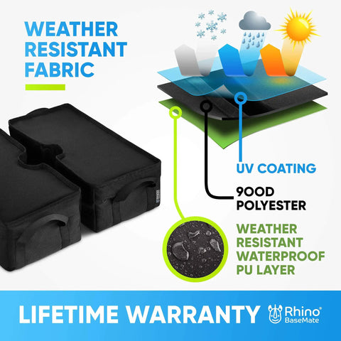 Weather-resistant 900D polyester umbrella base bag with BaseMate 18 Inch Umbrella Base Weight Keeps Your Patio Umbrella Steady In Windy Weather Detachable Design For Offset And Cantilever Outdoor Umbrellas Easy Setup Sand Fill Black Finish illustration
