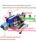 Slick Automatic Desktop Conveyor Round Bottle Labeler Featuring Precision Photoelectric Sensor And Quick Dial Adjustments for fast setup.