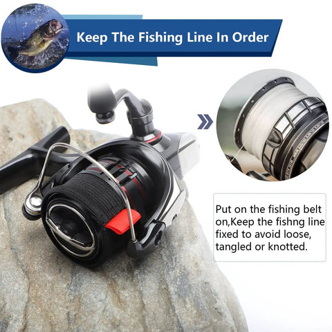 Spool Belt For Fishing Reels 4 Pack Large Keep Line Tight Prevent Tangling And Scratches Reel Protection Accessory For Spinning Reels