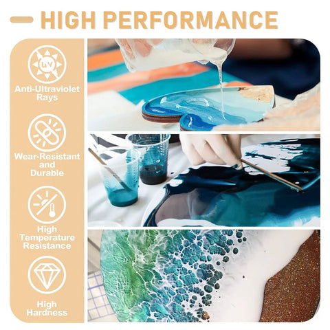 Top Shelf Crystal Clear Epoxy Resin Kit 1.1 Gallon pouring resin for crafts and high-performance projects with colors and textures.