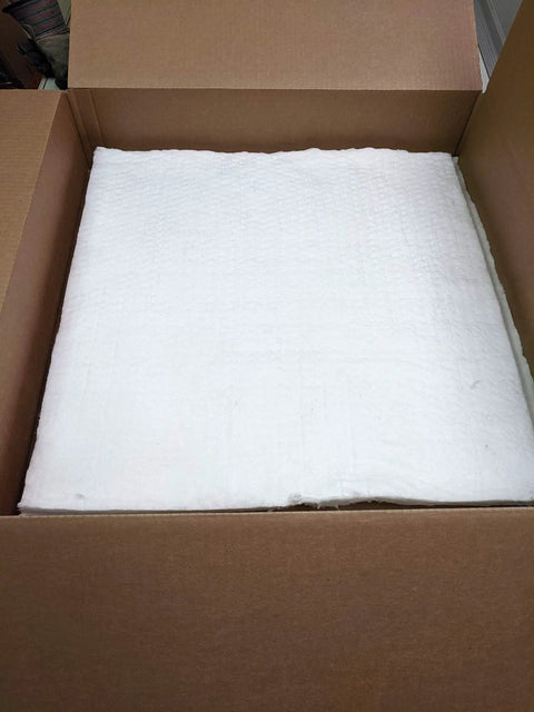 31 By 24 By 1 Inch Ceramic Fiber Blanket Insulation 6 Pound 2300F Continuous Use Temperature for Wood Stoves in shipping box