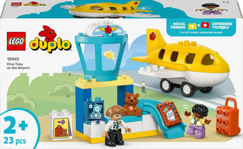 First Airport Playset For Toddlers And Preschoolers With Airplane And Airship Mini Airport Runway Educational Pretend Play Set
