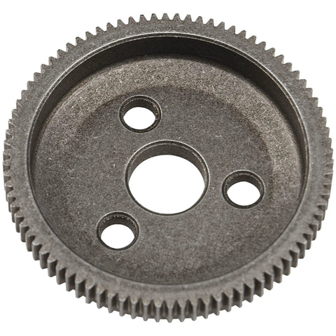 Top view of Beefy Steel 48P Spur Gear 86T for 1/10 RC cars, featuring durable steel construction for long-lasting performance.