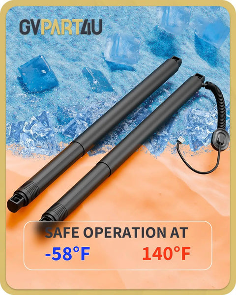 Heavy Duty Direct Bolt On Replacement Power Liftgate Struts For Gm Trucks And Suvs 2015 Through 2020 Rear Hatch Gas Shocks Fit Escalade Tahoe Yukon Suburban 2 Pack on icy background.