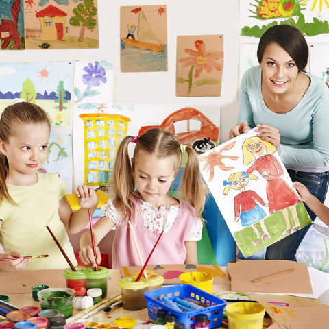 High Grade Corrugated Cardboard Sheets 50 Pack Brown 3mm Thickness 4 X 6 Inches used for art projects with children.