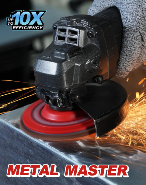 Heavy Duty Ceramic Flap Discs 40 Grit Type 27 4 1/2 X 7/8 Inch Arbor 5 Pack grinding metal with sparks on steel.