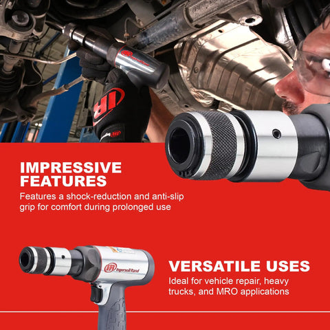 High Impact Air Hammer With Vibration Reduction, 3,530 BPM, 2-5/8 In Stroke, Round Shank, during vehicle repair