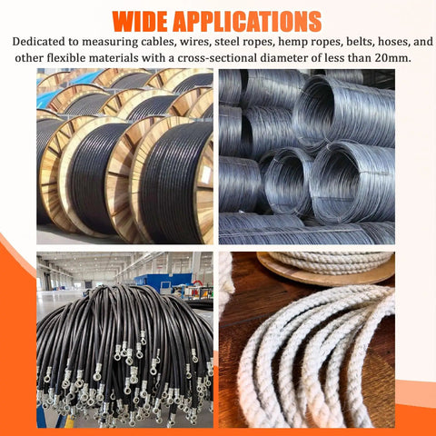 Digital Cable Length Meter Wheel Measuring Rope Hose Belt Tape Counter Knockout Quality Hassle Free Setup Right Up Your Alley Smooth Operator Tracking Device for measuring various flexible materials.