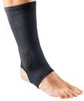 Compression Ankle Support Sleeve For Sprains And Strains, Breathable Material With Airflow, Ergonomic Fit, Large, Gray