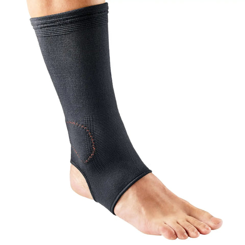 Compression Ankle Support Sleeve For Sprains And Strains, Breathable Material With Airflow, Ergonomic Fit, Large, Gray