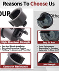 Comparison of durable tailgate hinge bushing versus rusted alternative, featuring 2 Pcs Tailgate Hinge Bushing Insert For 2007 Through 2024 Toyota Tundra SR And SR5 Rear Right Passenger Side Tail Gate Replacement 661100C020 Premium Plastic Material Durable Direct Fit Part Number 661100C020.