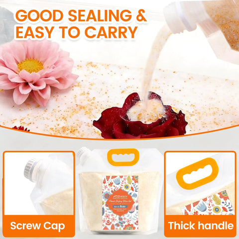 Legit Fast Absorbing Flower Drying Silica Gel Two Pounds Fine Reusable Crystals being poured over fresh flowers.