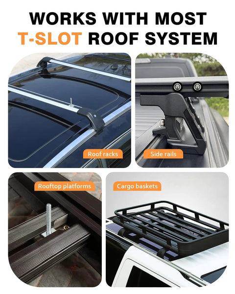 T Track Bolts For Roof Rack Cross Bars And Accessories Stainless Steel Square Bolts M6x35mm M8x30mm for racks and platforms