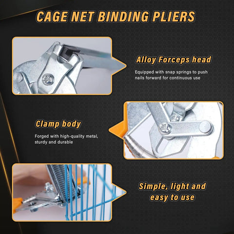 Nail Ring Pliers Kit With 1800 M Clips For Fencing Installation Wire Cage Clips And Fence Fastening One Handed Tool details