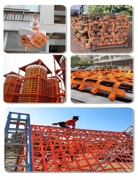 Heavy Duty Cargo Hoisting Net 250x250 Cm With Four Corner Straps Tough Polyester Lift Net For Marine And Warehouse Dock Use Supports Up To 2 Tons 15 Cm Grid Abrasion And Chemical Resistant Easy Secure Cargo Handling in various uses
