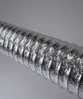 8 Inch Flexible Aluminum Duct Hose With Insulation R-4.2 For Heavy Duty HVAC And Exhaust Ductwork, 25 Feet Long, UL 181 Approved