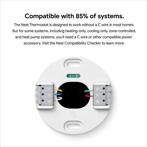 Back view of Nest Thermostat With Wifi Programmable Temperature Control Energy Star Certified No Brainer Setup