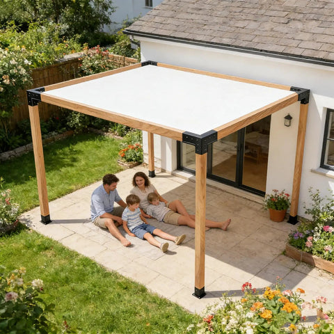 Heavy Duty Pergola Kit With 3 Way Corner Brackets For DIY Gazebo Hardware Kits Built For Patio Backyard Outdoor Use, Beefy Pergola Brackets Set For Stable Outdoor Structures