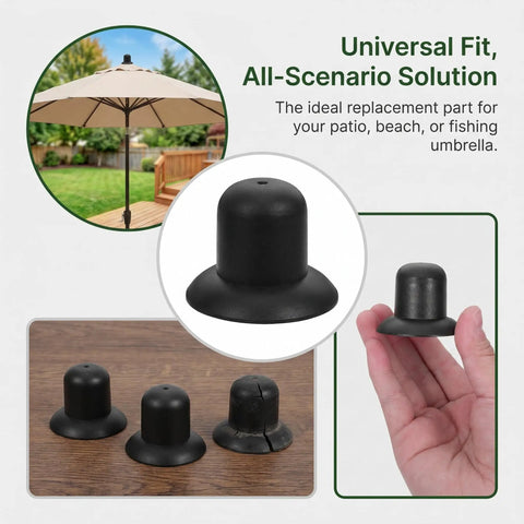 Get Your Patio Set Right With These Durable Black Plastic Umbrella Top Caps, Perfect Replacement Fit For Outdoor Beach Fishing Gear Offering Wind Resistance And Enhanced Stability For Easy Setup And Long Lasting Repair. black plastic umbrella top cap on patio umbrella