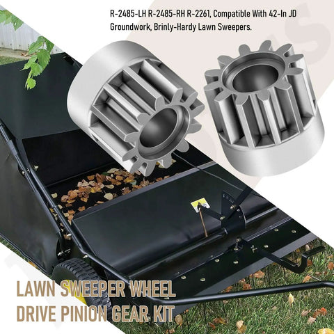 Left And Right Wheel Drive Pinion Kit For 42 Inch Lawn Sweeper Keeps Your Lawn In Action Includes Gear Pinions And Washers