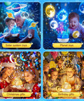 Kids Space Projector Night Light With 360 Degree Rotation And Five Projection Films, children enjoying starry projections