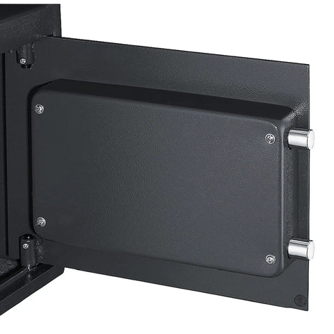 Drop Safe For Cash Drops With Digital Keypad And Two Manual Override Keys Wall Or Floor Mounted Electronic Safe door detail