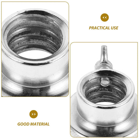 Close-up view of Two Pack Barbell Collar Clamps For Dumbbells And Fitness Gear, Screw Lock Design, No Tools Needed Tightening, Anti Slip Steel Weight Clips That Prevent Loosening And Keep Your Lifts Solid in silver finish.