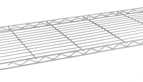 Durable Wire Shelving Unit For Pantry And Garage, Heavy Duty Metal Storage Shelves with chrome finish, adjustable shelf close-up