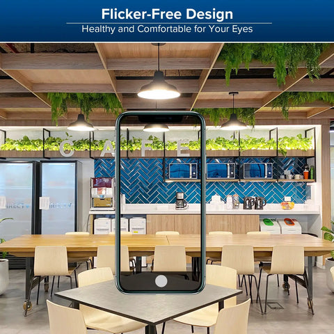 Modern café with Crazy Bright A21 LED Bulb 30W Equivalent To 300W To 350W Incandescent, 5000 Lumen Warm White 3000K E26 lighting