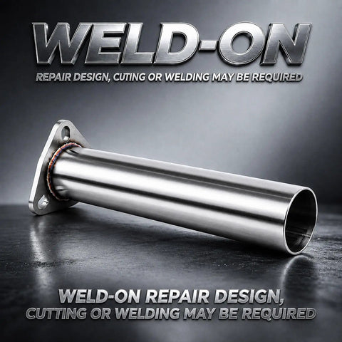 Hot Rod Ready Universal Exhaust Flange Repair Kit Built With Premium T304 Stainless Steel for weld-on pipe repair design.