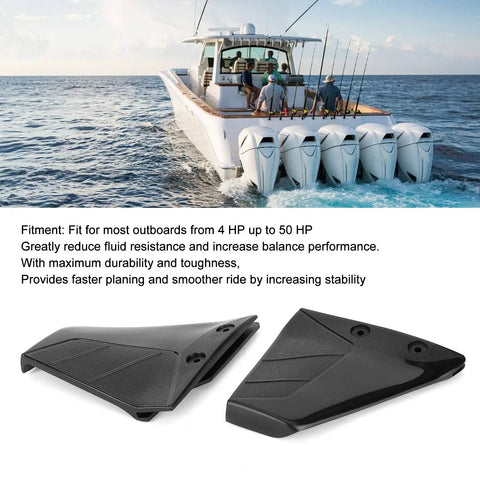 Hydrofoil Boat Motor Stabilizer Kit For Outboard Engines With Bolt Nut, Durable Foil For Faster Planing And Smoother Ride