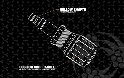 Diagram of Stubby Nut Driver Kit With 5 In 1 Versatility And Color Coded Ends Chrome Plated Finish Cushioned Grip For Comfort Tri Bit Nut Driver