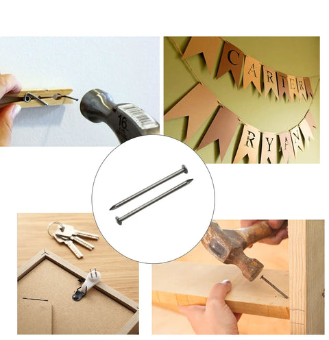 Top Shelf Metal Sliding Nails For Serious Woodworking And Furniture Assembly Solid Silver Hardware Fasteners in use on wood projects.