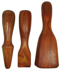 Hammer Massage Tool Set For Deep Tissue Relief Three Piece Eight Point Five Inch Red Wood Tok Sen Therapy Kit