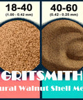 GRITSMITH Natural Walnut Shell Media, 5 lb (2.3 kg), fine grit for tumbling and polishing.