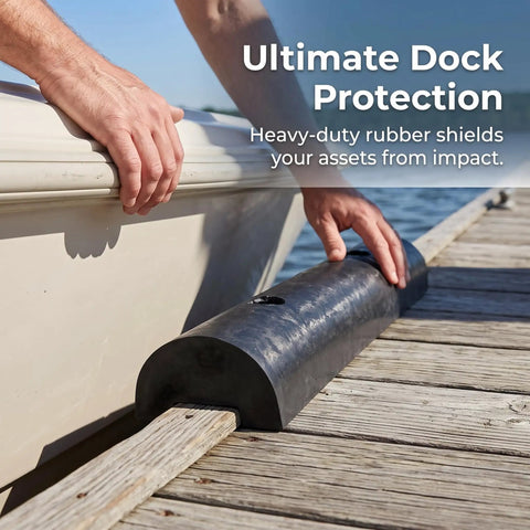 Heavy Duty Rubber Dock Guard For Outer Wheel Docks And Port Docks, Semi Circular Marine Dock Protection, Durable Engineered
