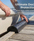 Semi Circular Rubber Dock Guard for Outer Wheel And Port Docks Extruded Rub Rail installed on dock with boat for impact protection