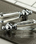 Crystal and chrome faucet handles from Wilshire Widespread Bathroom Faucet With Brass Pop Up Drain Polished Chrome Brass Built To Last Drip Free Ceramic Disc Cartridge Eight To Sixteen Inch Widespread Three Hole Mount One Point Two GPM At Sixty PSI Half Inch IPS Connection
