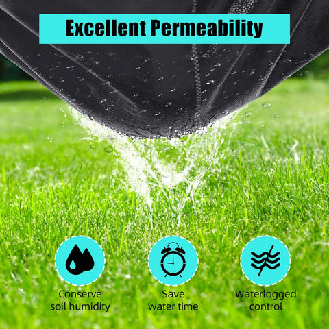 Heavy Duty 6 By 300 Ft Weed Barrier Landscape Fabric Three Point Two Oz Ground Cover Garden Mat showing excellent permeability for gardens.