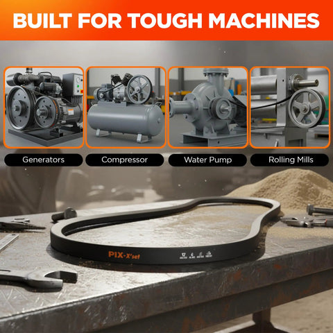 Heavy Duty V Belt With Wrapped Construction B240 Workhorse B/5L Section 21/32 X 243 Inch OC for industrial machinery